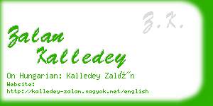 zalan kalledey business card